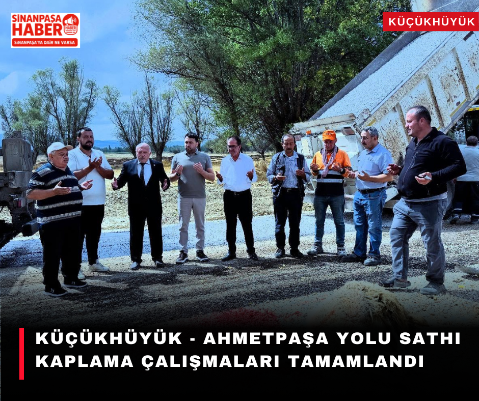 Küçükhüyük - Ahmetpaşa Yolu Sathi Kaplama Çalışmaları Tamamlandı