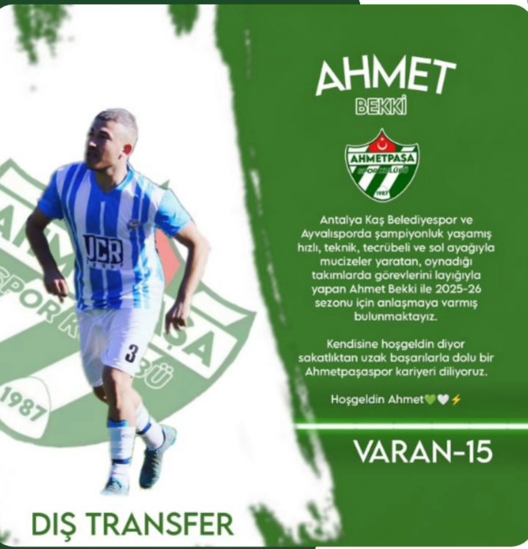 Ahmetpaşaspor, Ahmet Bekki’yi Renklerine Bağladı!