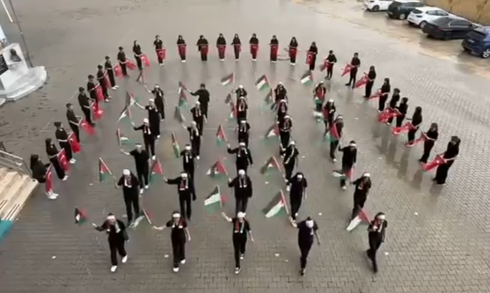 Sinanpaşa Anadolu Lisesi öğrencileri Filistin Farkındalık Etkinliği yaptı