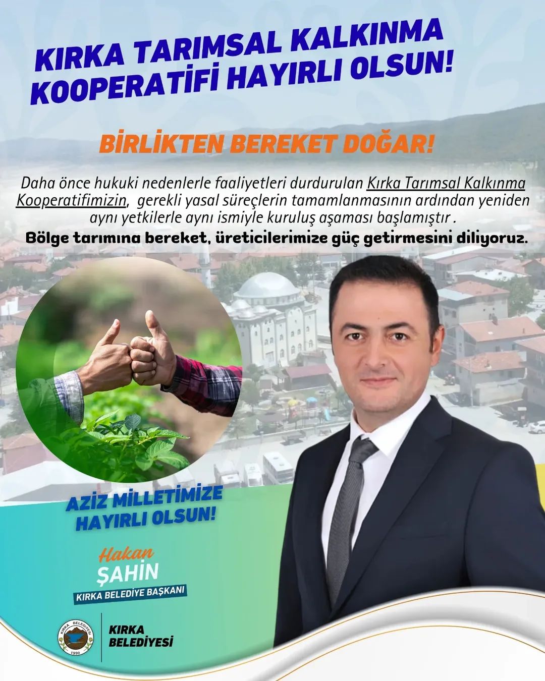 Kırka’ya Yeni Tarımsal Kalkınma Kooperatifi Kuruldu!