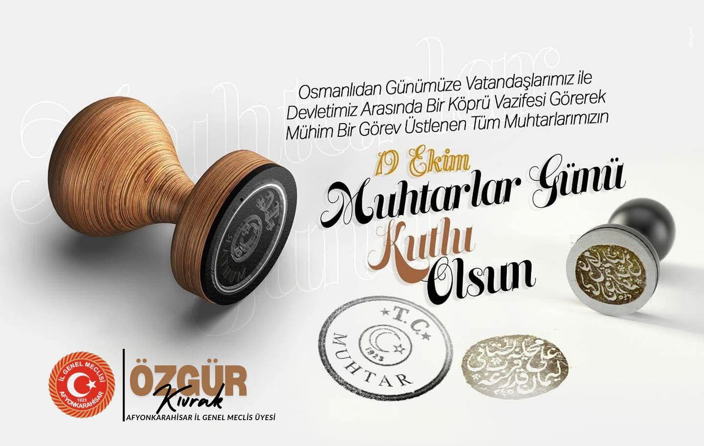 Muhtarlar Günü’nde AK Parti İGM Üyesi Kıvrak’tan Mesaj