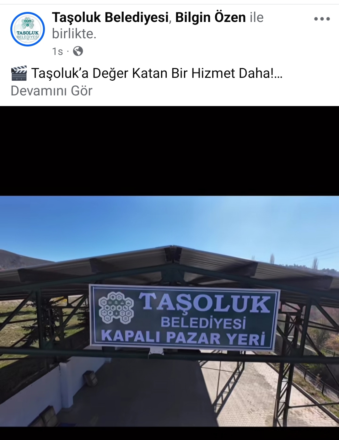 Taşoluk’un Yeni Kapalı Pazar Yeri Video ile Tanıtıldı