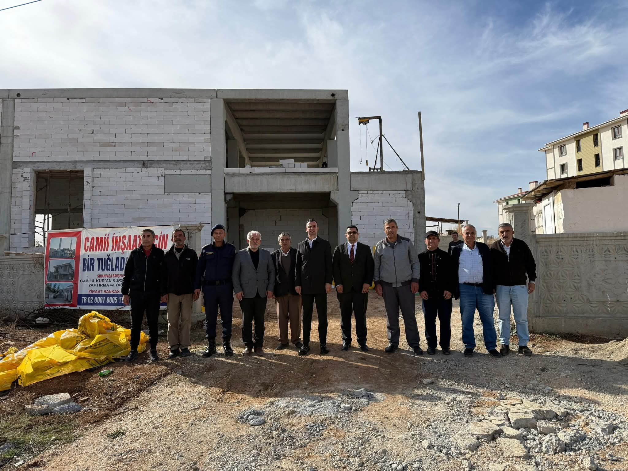 Kaymakam Aslan’dan Çiğiltepe Şehitler Camii İnşaatına İnceleme