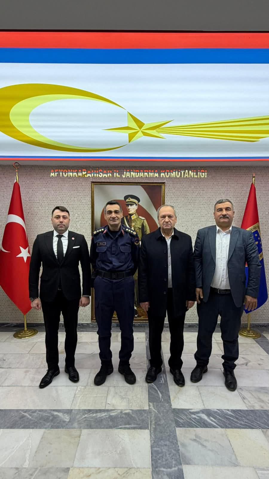 MHP SİNANPAŞA’DAN İL JANDARMA KOMUTANI MURAT KAYA’YA ZİYARET