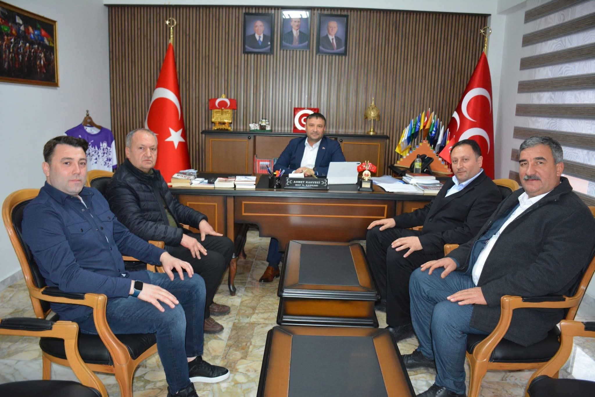 Sinanpaşa Heyetinden MHP Afyonkarahisar İl Başkanlığına Ziyaret