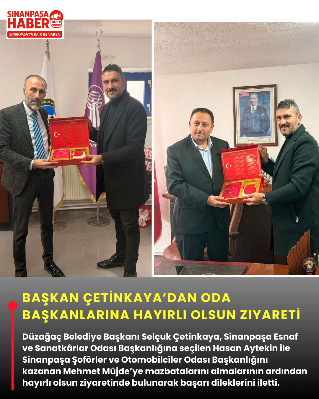 Başkan Çetinkaya’dan Oda Başkanlarına Hayırlı Olsun Ziyareti