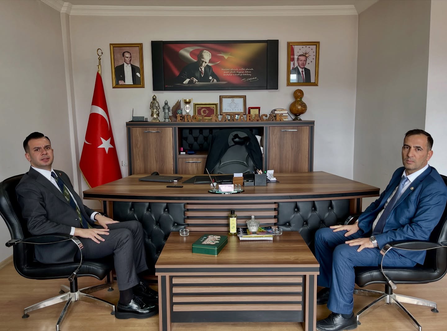 Kaymakam Emrah Aslan’dan Güney Belediye Başkanı Ali Baran’a İade-i Ziyaret