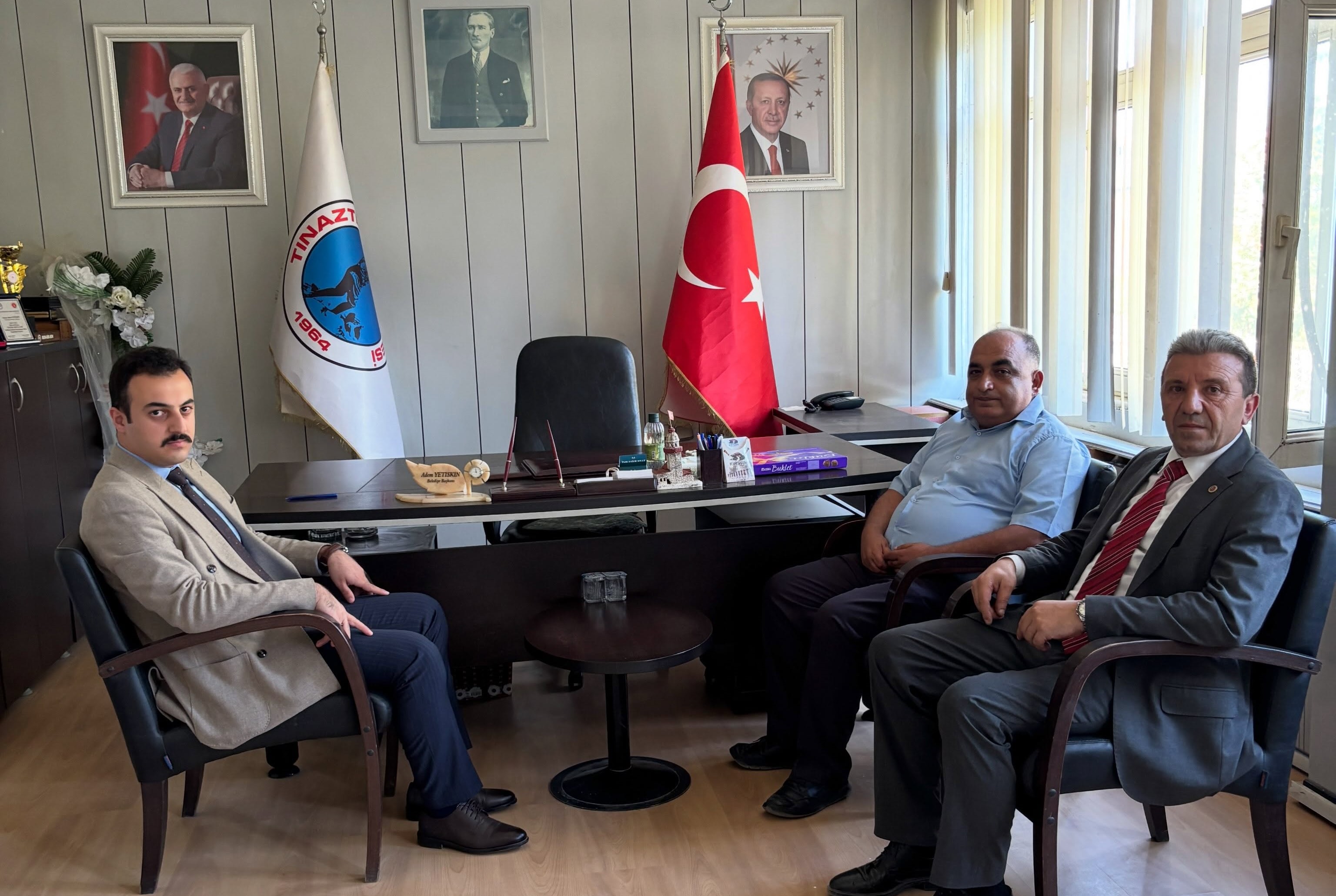 Kaymakam Bünyamin Miroğlu’ndan Tınaztepe Belediye Başkanı Adem Yetişkin’e İade-i Ziyaret