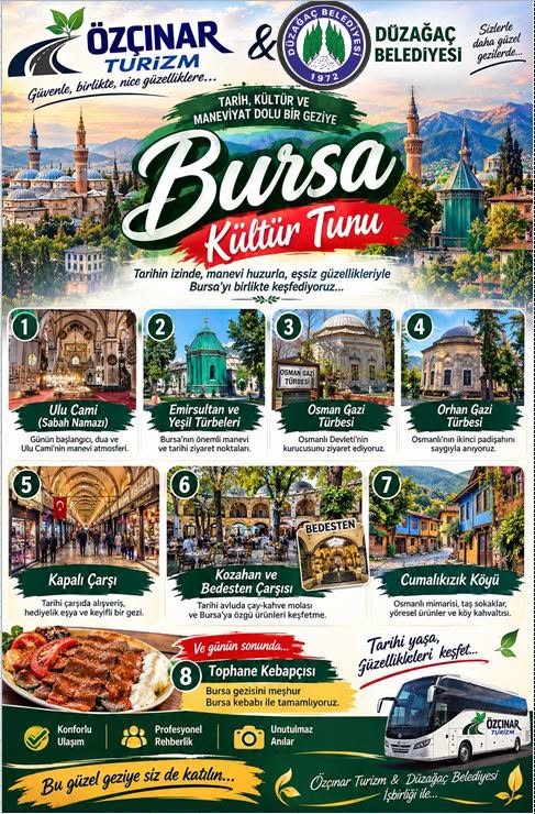 DÜZAĞAÇ BELEDİYESİNDEN KADINLARA VE ÇOCUKLARA BURSA KÜLTÜR GEZİSİ